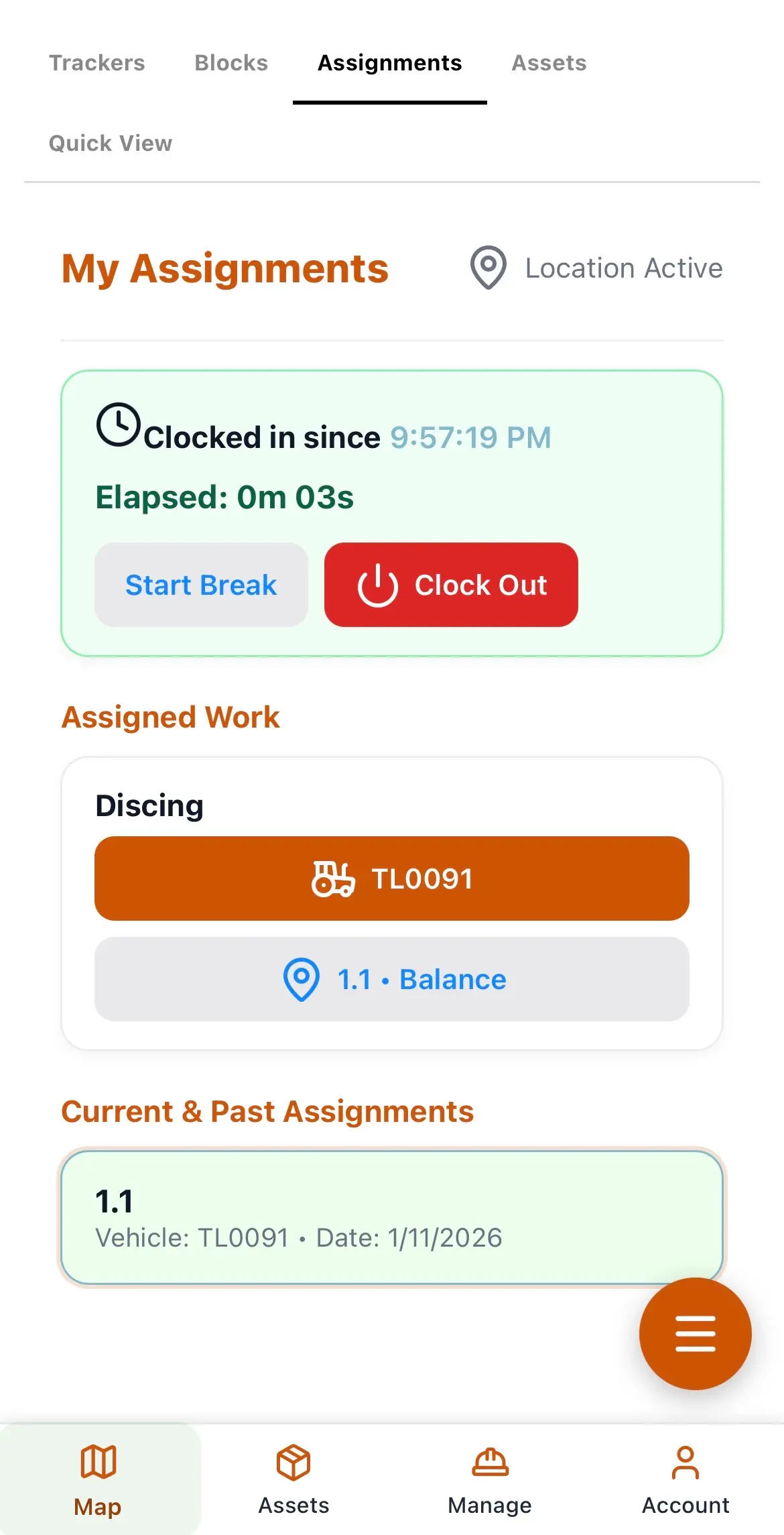 Terra mobile task assignment